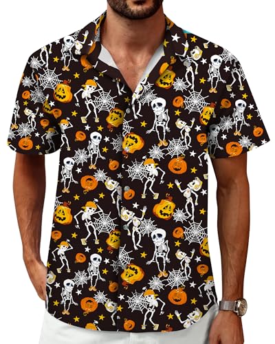 Image of Hawaiian Shirt for Men Tropical Shirts Summer Beach Button Down Short Sleeve Luau Aloha Floral Cruise Vacation Outfit 2026
