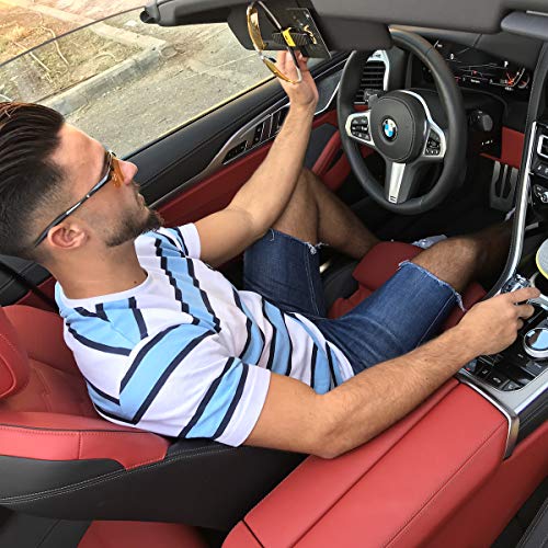 Image of BLUPOND Set of 2 HD Day and Night Driving Glasses - Polarized Sunglasses and Yellow Night Vision Glasses With Car Clip Holder
