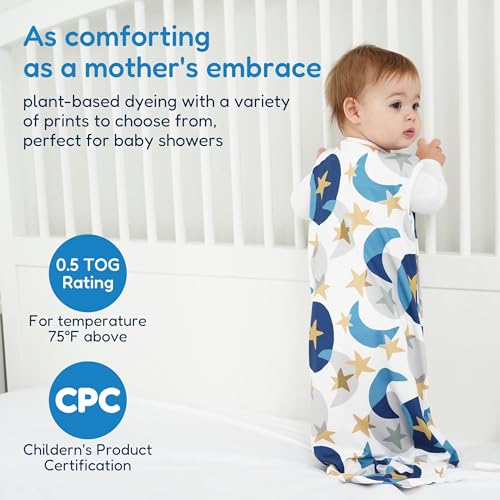 Image of TotAha Sleep Sack 6-12-15 Months 3-Pack,Stretchy,Buttery Soft Swaddle Transition Sleeping Bag,Light Baby Wearable Blanket with 2-Way Safe Zippers for Boys and Girls, 0.5 TOG
