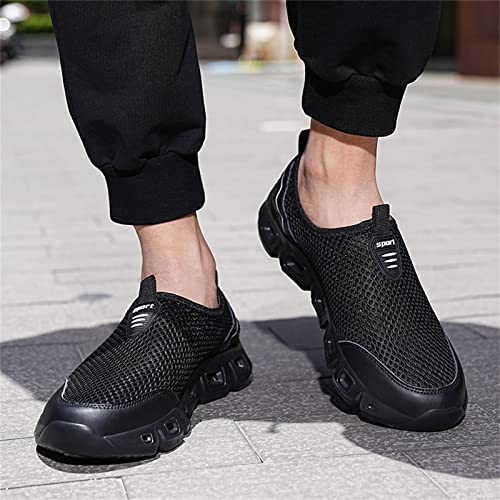 Yuhaotin Halloween Decorations Mens Slip On Tennis Shoes Men Shoes Summer Large Size Lightweight Hollow Mesh Outdoor Sneakers Non Slip Casual Running Plantar Fasciitis Shoes Women Work Black #TOP5