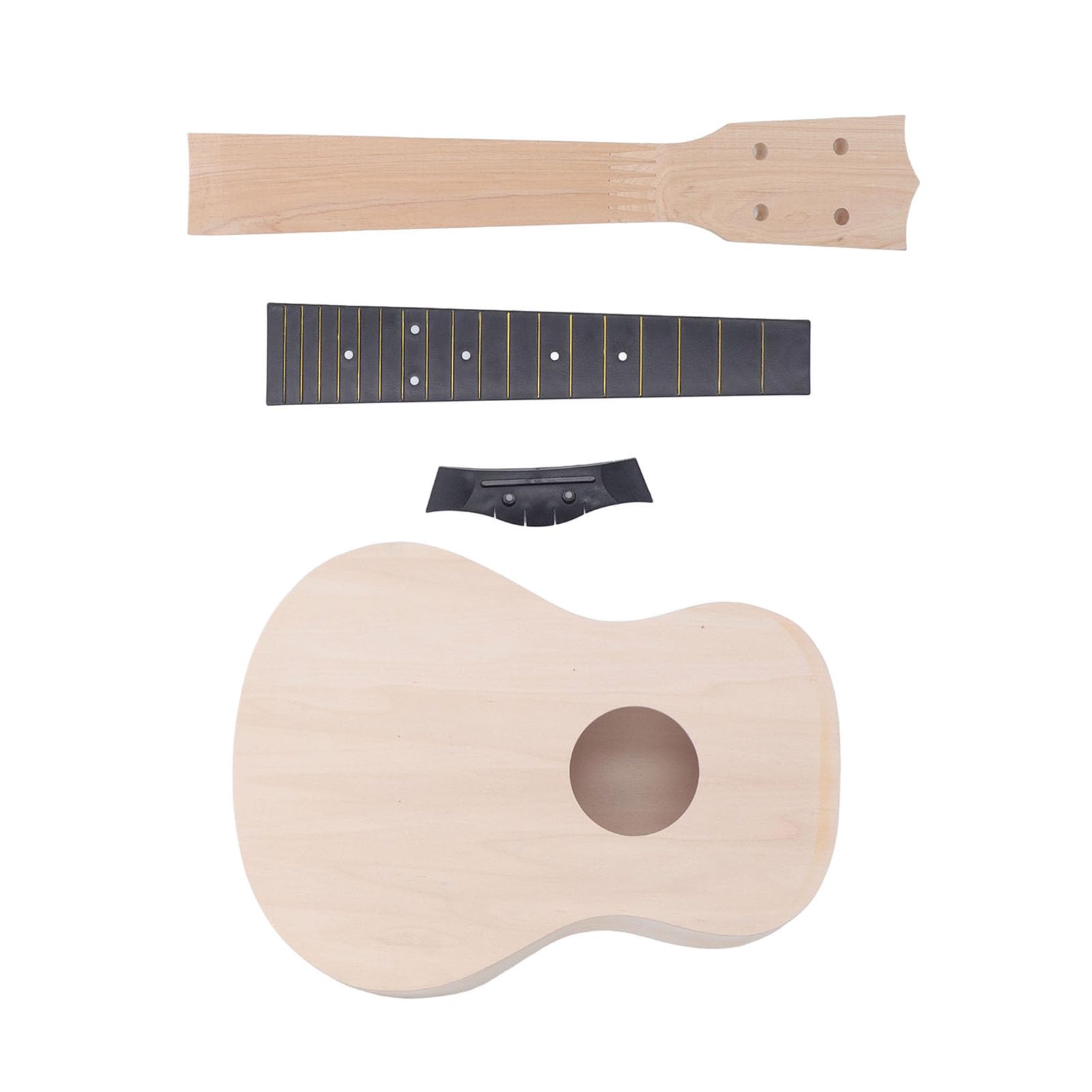Kit de Ukulélé DIY, Ukulélé en Bois de Tilleul et Acajou de 24 Pouces, Taille Compacte et Léger pour Maison Performance Voyage et Pratique Musicale
