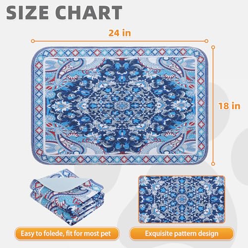 Image of KOOLTAIL Washable Pee Pads for Dogs, 4 Pack Super Absorbent Reusable Puppy Training Pads Waterproof, Nonslip and Leak-Proof Dog Pee Pads, Large Pet Mats Whelping Pads for Floor, Crate, Couch 18 inchx24 inch