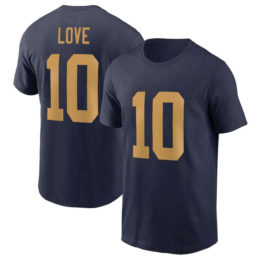 Jordan Love #10 Green Bay Football Cotton T-Shirt Jersey