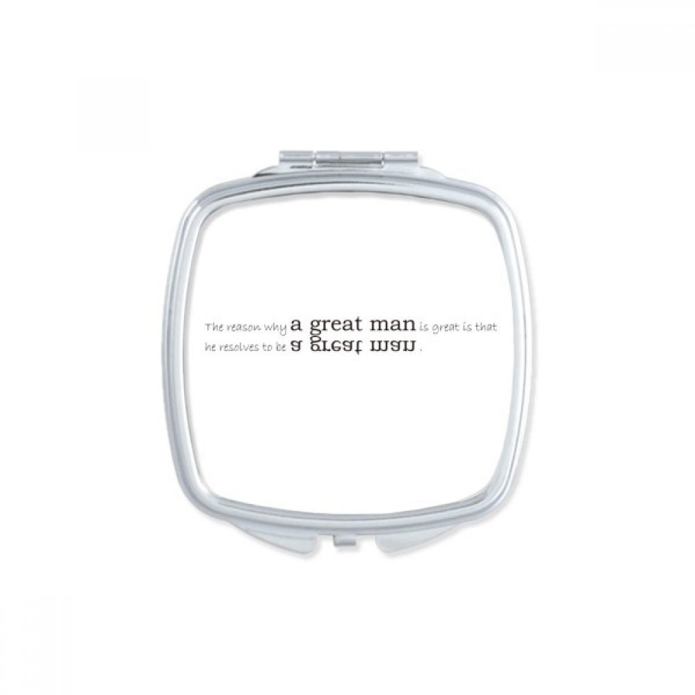 Miroir de poche avec slogan grand homme - Format de maquillage compact portable DIYthinker