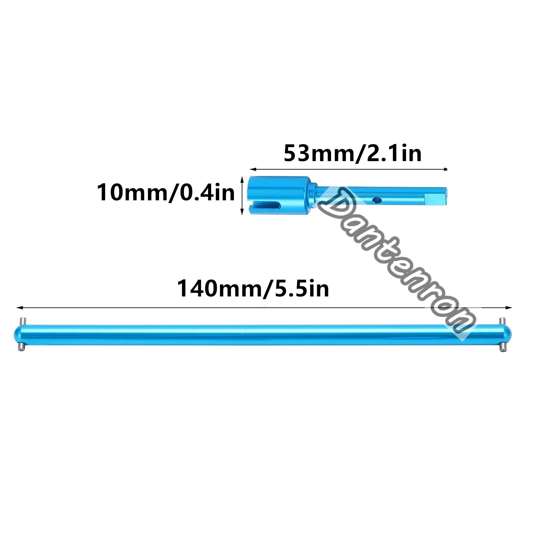 Dantenron RC Aluminum Alloy TT-02 Upgrade Parts Main Center Drive Shaft Propeller Shaft and Joint Cup Kits for Tamiya TT02 1/10 On Road Touring Rally Racing Car (Blue)