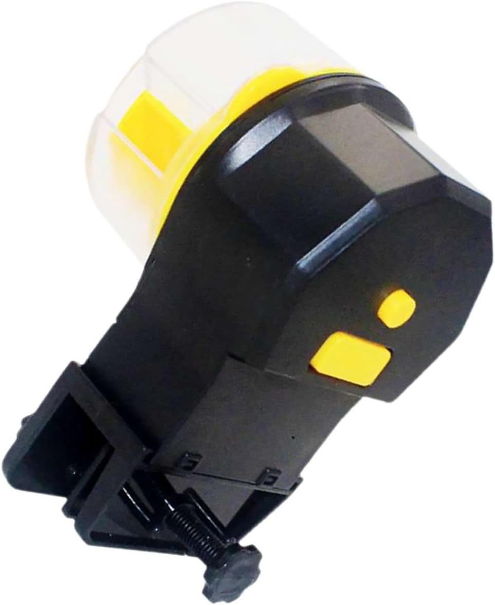 Automatic Fish Feeder and Turtle Feeder Adjustable Timer with Large-Capacity Feeding Tank for Aquarium Vacation Use, Yellow, Battery Not Included