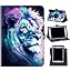 purple and grey lion -232
