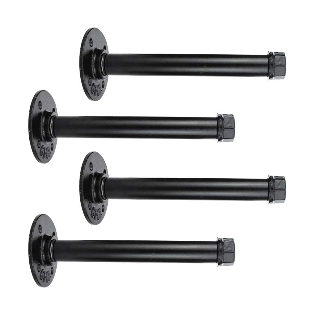 Buy GeilSpace Rustic Industrial Pipe Floating Shelf Brackets, Black