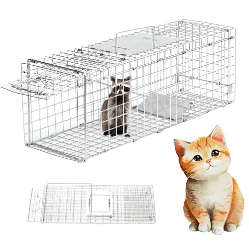 Elysian Cat Trap Cage (Small Size: 24" x 8" x 8" Inch), Live Animal Cage Trap Folding Animal Trap with Handle for Feral Cats, Cat TrapStray Cats, Raccoons/Billi Ka Pinjra/Billi ka Jal (B0D86PKJ6W) Amazon Price History, Amazon Price Tracker