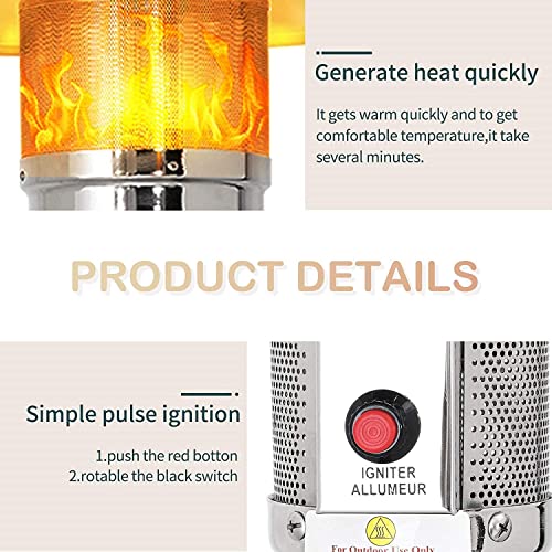 Riscaldatore a gas per esterni, 40000 BTU, riscaldamento ad alta efficienza, per giardini commerciali e domestici, gazebo, soluzione di riscaldamento rapido