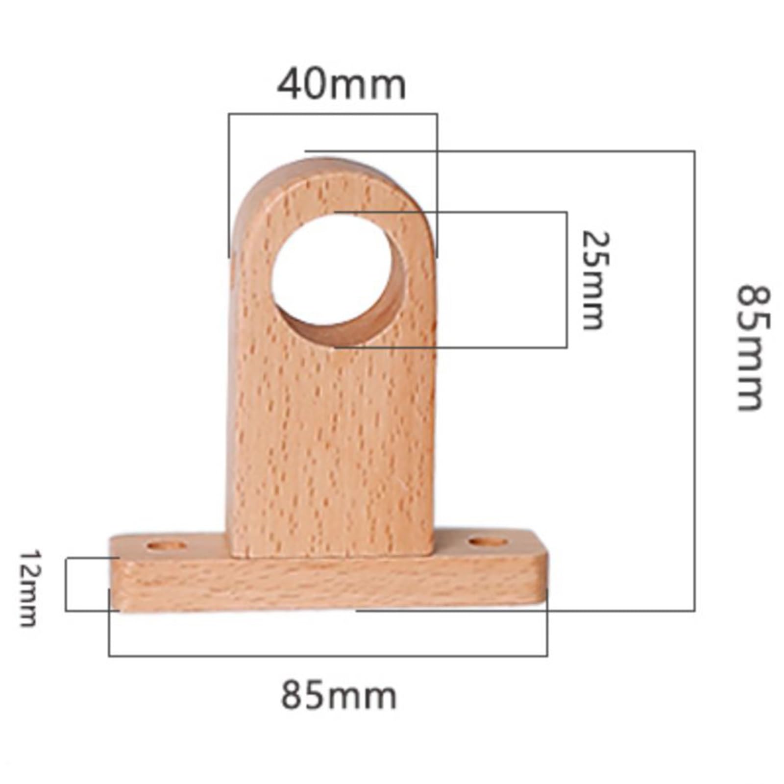 Tringle à Rideau Romaine en Bois Massif, Lisse et délicate, adaptée aux tringles à Rideaux de 100 à 320 cm.(160cm)