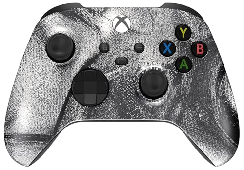 Image of Custom Controllerzz Wireless Controller for Microsoft Xbox Series X /S & Xbox One - Soft Touch Feel - Custom Series X /S Controller (X /S Silver Swirl)