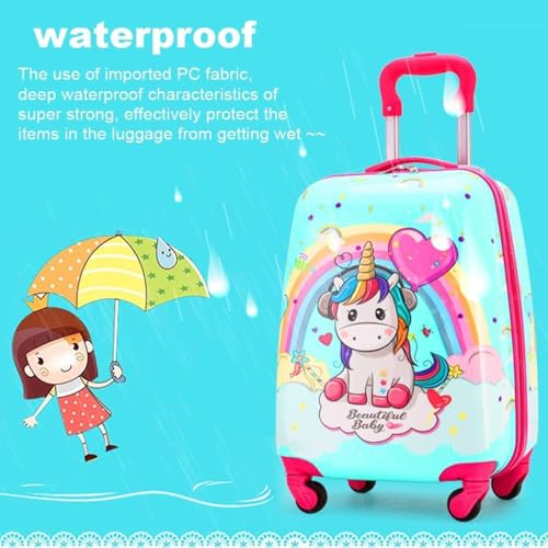 Image of ADSON Abs Kids Trolley 360 Rotating Luggage 360 Wheels Non-Breakable Exclusive Edition 20 Inch Kids Hardsided Suitcase with 4 Wheels, 360 Wheel Travel Trolley Bag
