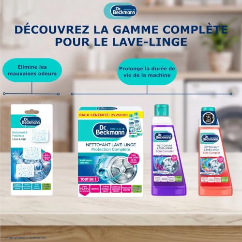 Dr. Beckmann Nettoyant & Hygiène Lave-Linge | Désinfecte et élimine durablement les mauvaises odeurs | 250g (lot de 1) – vue 7