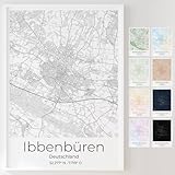 Mapdify Ibbenbüren personalisiertes Stadtposter, dein 