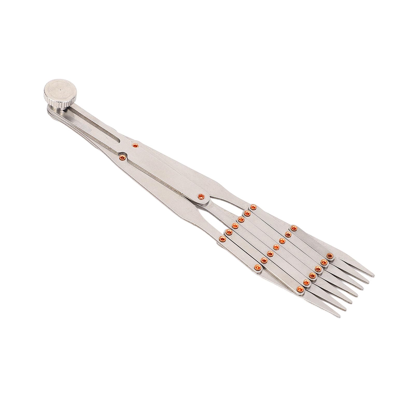 Linijka do pomiaru równej odległości Linijka w równej odległości ze stali nierdzewnej Równy dzielnik przestrzeni do szycia Crafting Profesjonalne narzędzie do robienia pasków (7 zębów z funkcją