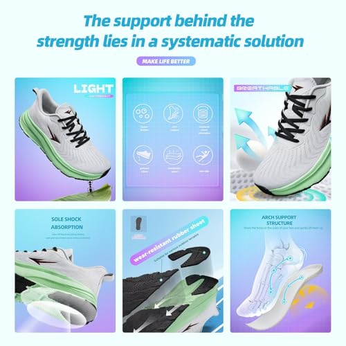 Image of Mens Wide Toe Box Running Shoes Casual Walking Sneakers Tennis Comfortable Athletic Sport Gym Workout Soft Sole