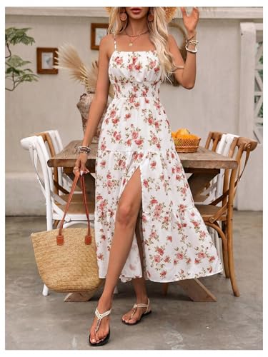 Image of BEAUDRM Women's Summer Maxi Dresses Boho Dresses Beach Vacation Sundresses | Fall Wedding Guest Dress, Summer Dresses for Women, Vacation Summer Outfits, Flowy Dresses