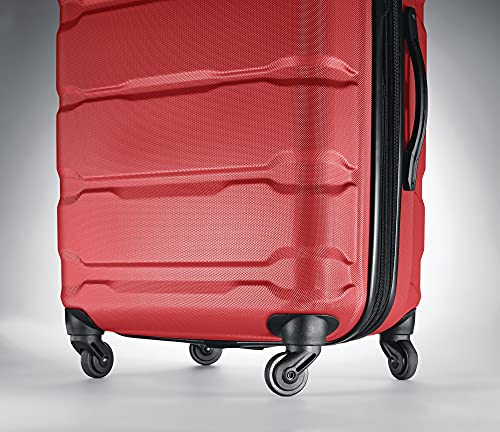 Image of Samsonite Omni Pc Hardside Expandable Luggage, Red, 2-Piece Set (20 /24), Omni Pc Hardside Expandable Luggage With Spinner Wheels