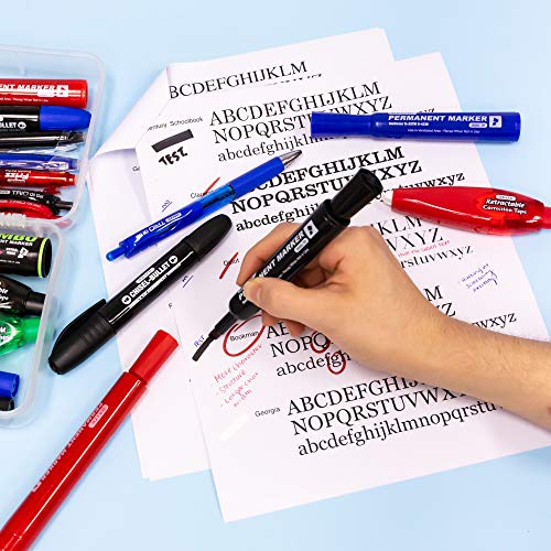 Bazic Black Color Chisel Tip Desk Style Permanent Markers (12/Box) #TOP3