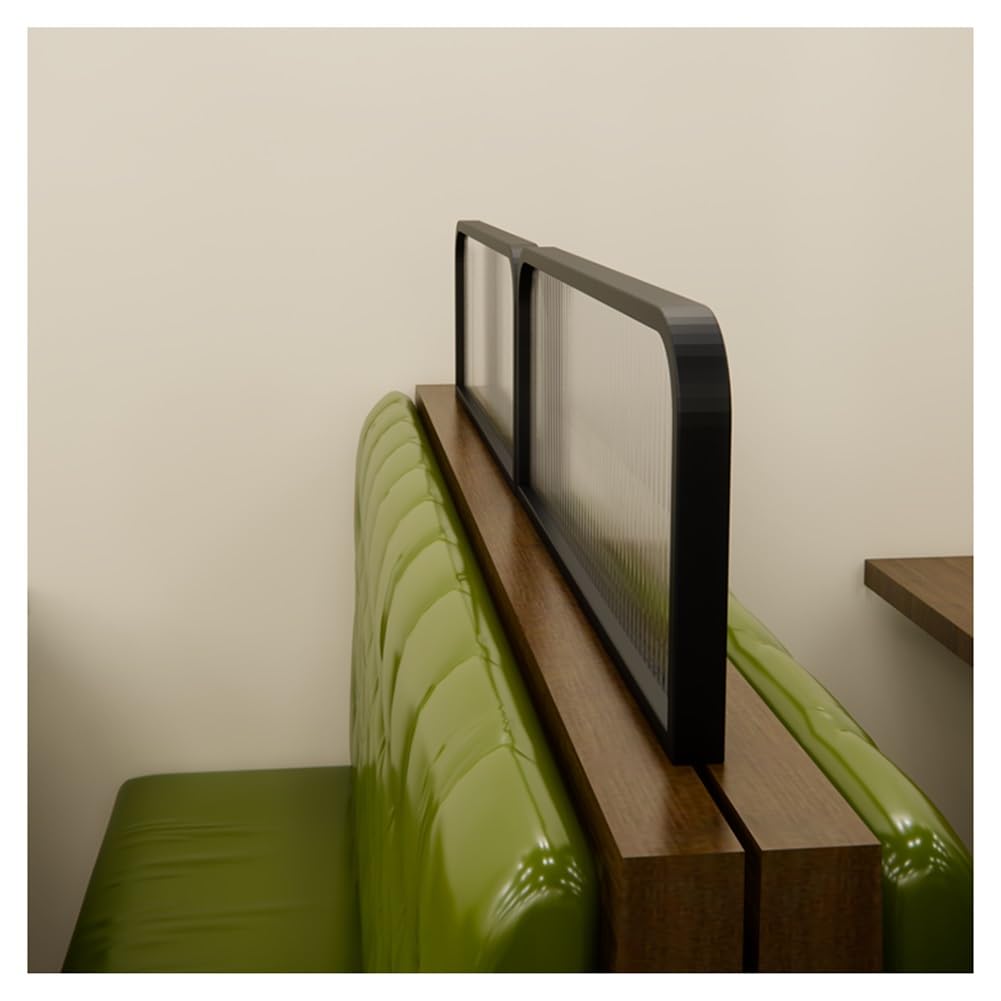 Pannello divisorio con struttura in metallo e vetro temperato, per ufficio, ristorante, hotel, elegante design dorato (1,3 m x 30 cm)