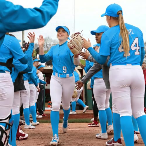 Image of XZQTIVE Baseball Socks and Belt Combo,Over the Knee Softball Socks and Belt,Knee High Football Socks for Kids Youth Adults