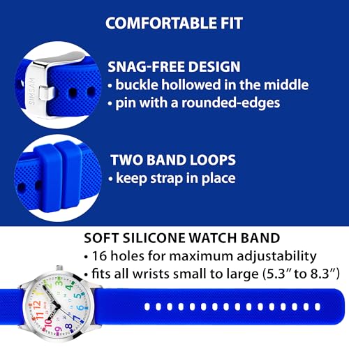 Image of Kids Analog Watch, Learning Watch for Kids 8-12, Waterproof Time Teacher Watches for Boys Ages 5-7 6-8, Easy to Read Educational Girls Watches Ages 8-12, Great Gift Boys Girls Year 4-12 Old Waterproof
