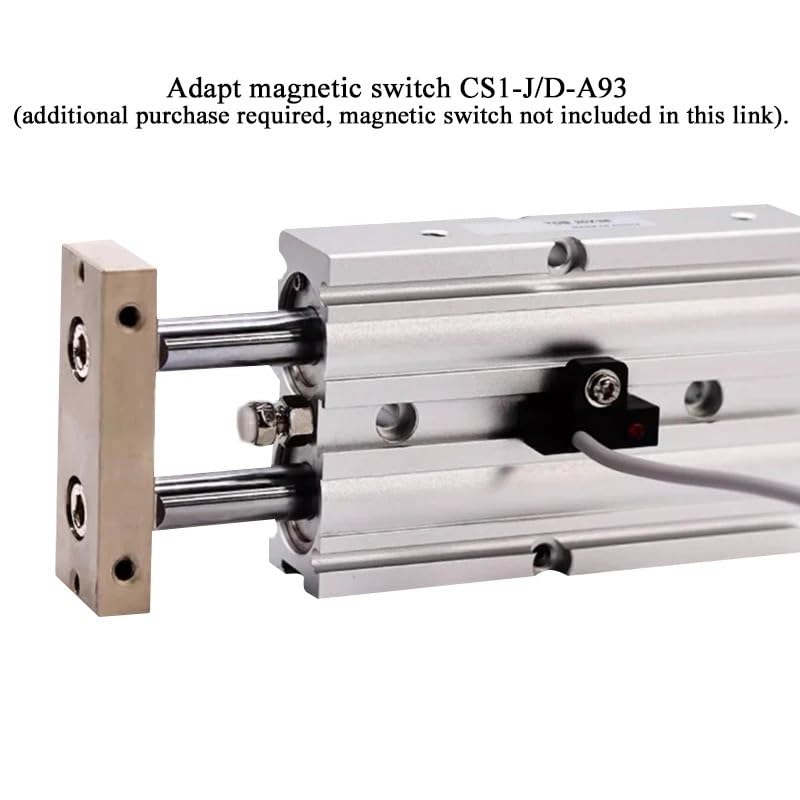 Vérin alliage aluminium TDA25 double tige usinage haute précision