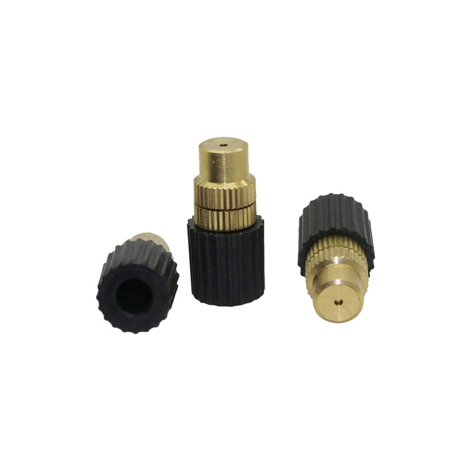 Gotero de riego for jardinería, boquilla atomizadora de latón ajustable de 6 mm, aspersor de riego agrícola for jardín, humidificación de enfriamiento, pulverizador de eliminación de polvo, 100 piezas