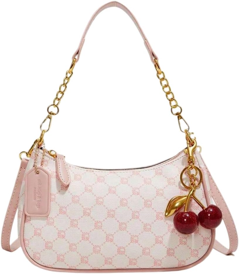 SHENHE Women’s PU Leather Shoulder Bag Small Hobo Clutch Purse Crossbody Gold Chain Handbag