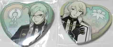 刀剣乱舞　膝丸　髭切　ハート缶バッチ Amazon.co.jp: 刀剣乱舞 ハート 缶バッジ 膝丸 髭切 2点セット