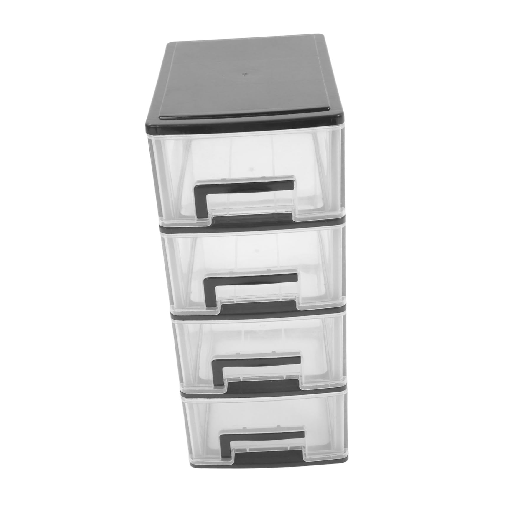 SHERCHPRY Cassettiera da Scrivania in Plastica Trasparente a 4 Strati Cassetti Leggeri in Pp, Organizer Compatto per Desktop, per Mantenere Ordine e Pulizia
