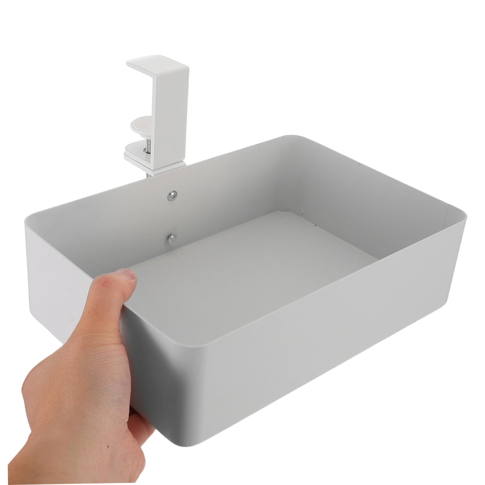 Gadpiparty Cestino Porta Oggetti in Metallo per Sotto la Scrivania Contenitore Organizzatore Discreto per Piccoli Spazi in Cucina e Bagno