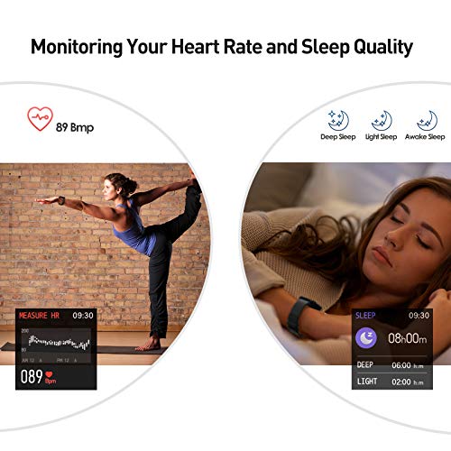 Smart Watch with 1.4\" LCD Full Touch Screen, Fitness Tracker with Heart Rate Monitor, Pedometer, Sleep Tracker & GPS, Waterproof Activity Tracker for Men and Women (Black)