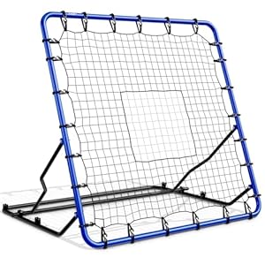 Volleyball Rebounder Net – Adjustable Volleyball Practice Net w Robust Steel Frame & PE Netting – Easy Setup Soccer Rebounder & Versatile Volleyball Training Equipment for Soccer & More