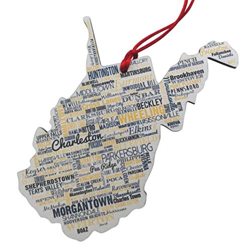 West Virginia Weihnachtsbaumschmuck aus Holz, in Geschenkbox Cover