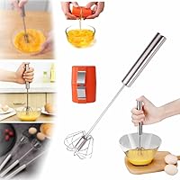 Vista 1 de Batidor de huevo de acero inoxidable, batidora manual mejorada 2025 con abridor de cáscara de huevo, espumador de leche versátil, agitador de mano