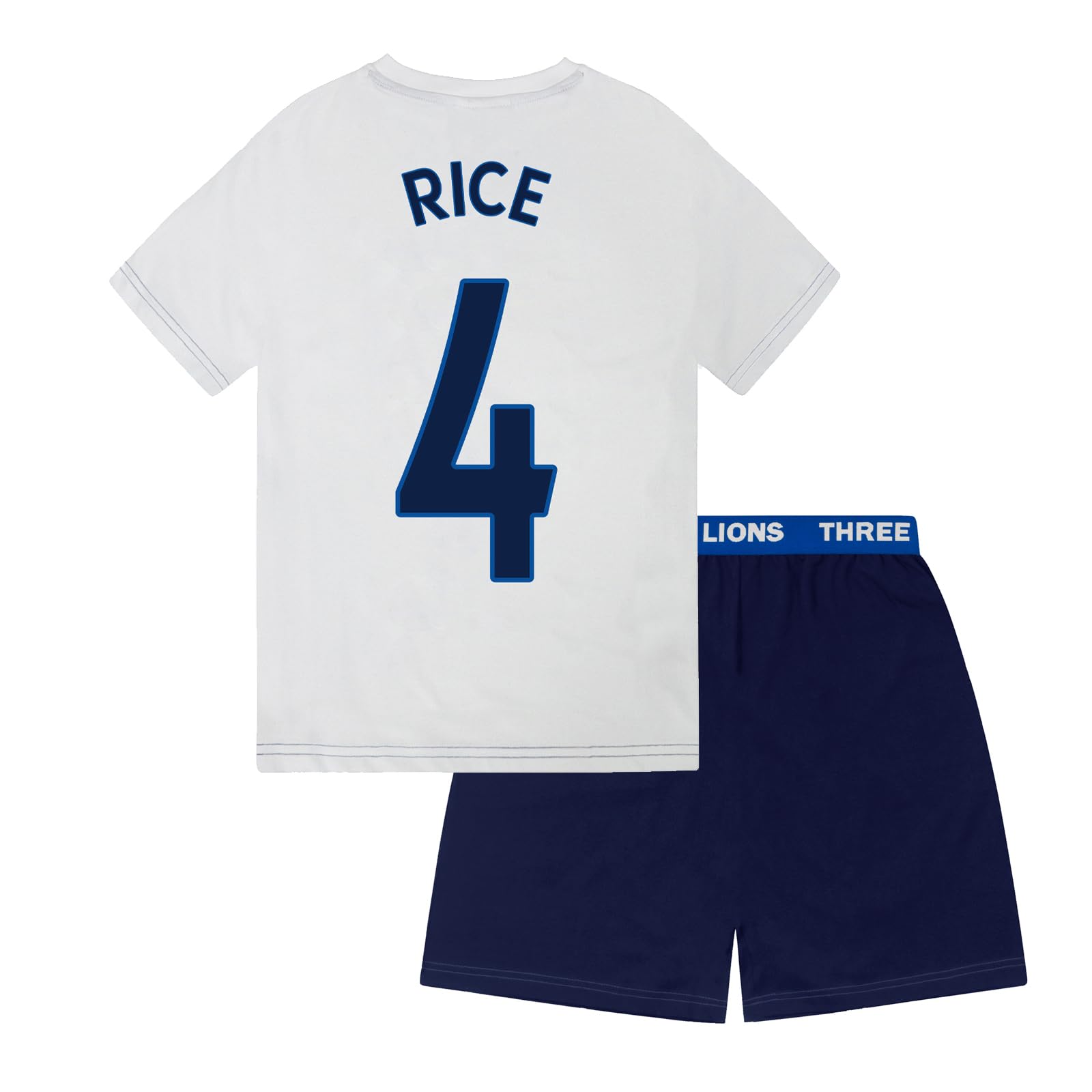 The England Football Association Boys White Rice England Three Lions Rice 4 Short Pyjamas 10-11 Years