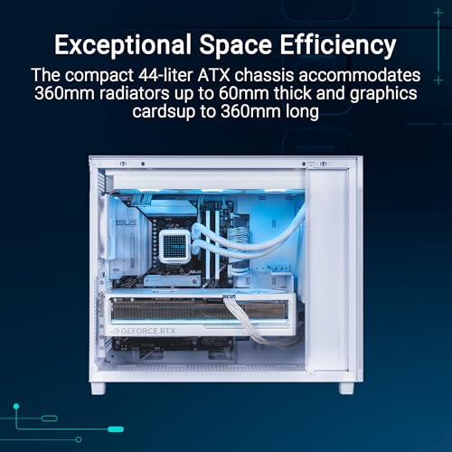 Image of ASUS Prime AP303 White Edition ATX PC Case, Mesh Panel Design, Pre-Installed Fan, GPU Support up to 360mm, 360mm Radiator Support, 180mm ATX PSU, 20Gbps USB Type-C, 2 Year Warranty