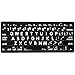 Logickeyboard BT Wireless with Large Print • for iPad and Mac • White Letters on Black Keys • p/n LKBU-LPWB-BTON-US