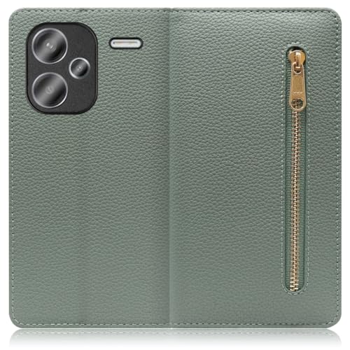 LOOF POCKET Xiaomi Redmi Note 13 Pro+ 5G �p �P�[�X �J�o�[ �蒠�^ �X�}�z �P�[�X �J�[�h���[ �{�v �}�O�l�b�g�Ȃ� �x���g�Ȃ� �|�P�b�g �t�@�X�i�[ [�_���O���[��]