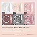 AZUREBEAUTY Dip Powder Nail Set, 6 Colors Classic Nude Collection Skin Tone Glitter Pastel Dipping Powder Starter Kit French Nail Art Manicure DIY Salon Home Gifts for Women, No Need Nail Lamp Cured