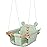 Monkey & Mouse Baby Swing, Pale Green Indoor Outdoor Portable Hanging Chair - Infant & Toddler Kids 6 Months - 4 Years, Cotton Canvas & Beech Wood Frame, Sensory Hammock Boy & Girl Seat w/Wooden Toys
