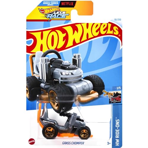 HotWheels Let's Race Grass Chomper (Gray) 2024 HW Ride-Ons miniatura 3