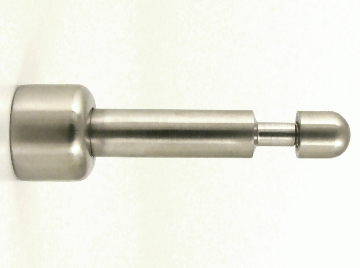 DELITE Barometro con supporto a parete, in acciaio inox spazzolato, altezza 145 mm, peso 500 g, prodotto in Danimarca
