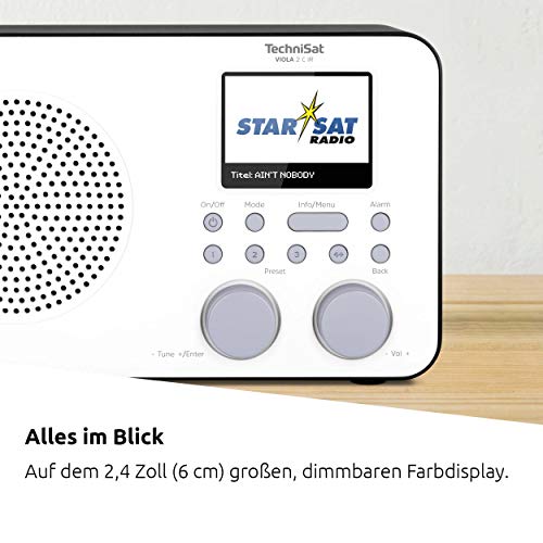 TechniSat VIOLA 2 C IR - tragbares Internetradio (DAB+, UKW, WLAN, 2.4 Zoll Farbdisplay, Kopfhöreranschluss, Wecker… - Image 4