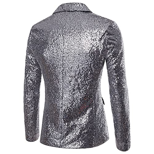 Mens Sequin Blazer Metallic Suit Disco Prom Shiny Jacket Wedding Party Festival Banquet Fashion Tuxedo For Mens Adult2