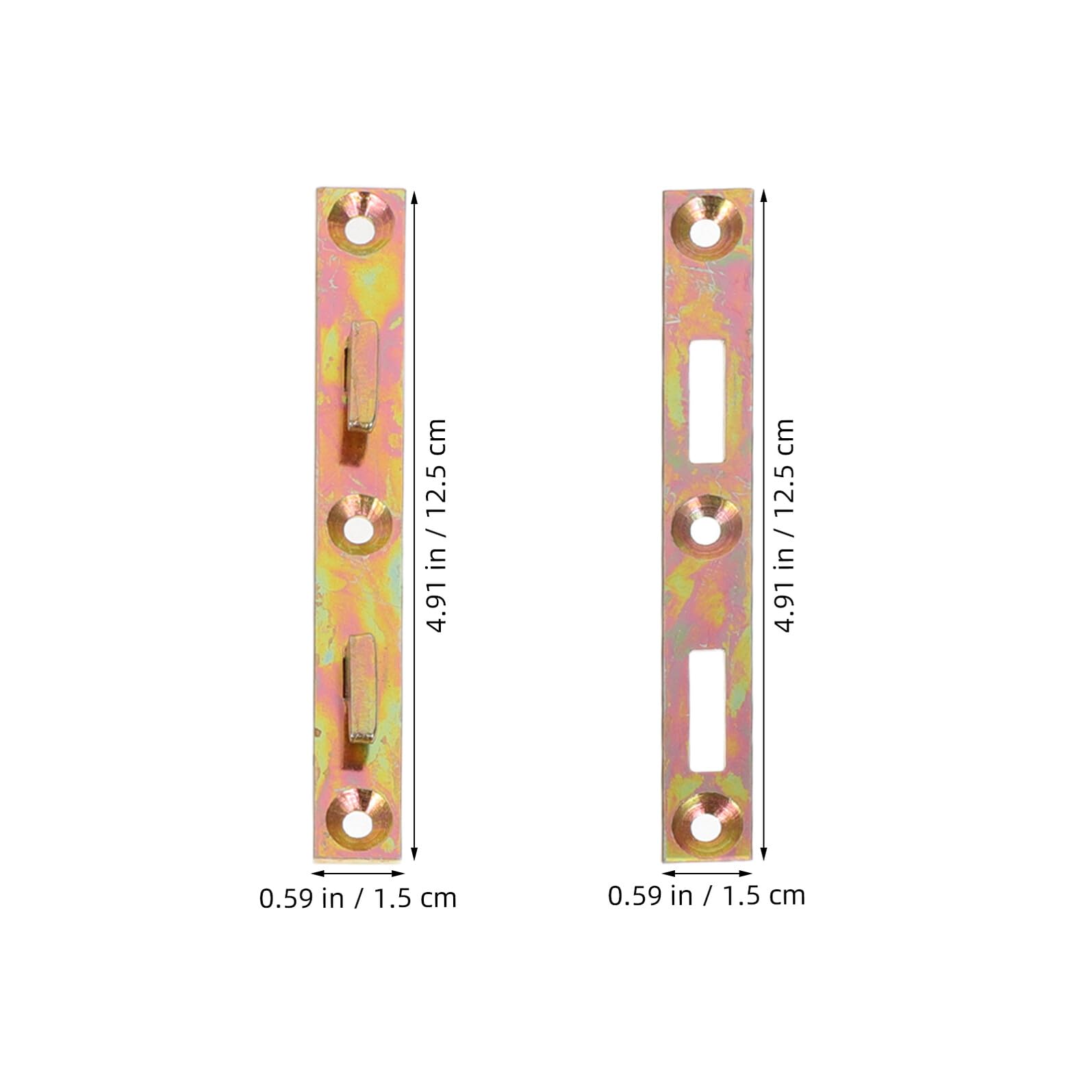 Set 8 Staffe di Supporto in Metallo per Sponde Letto Connettori per Mobili per Telai Letto Ganci Anti-Oscillazione Installazione Rapida e Riduzione Rumore