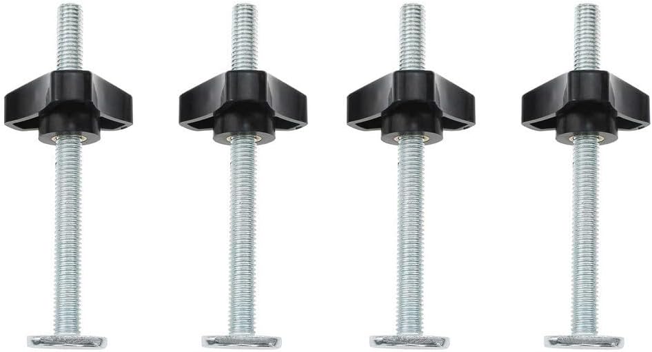 Set of 4 M8 T Slot Bolts with Knobs for Woodworking Jigs, Reliable Clamping Accessories for T Track Systems