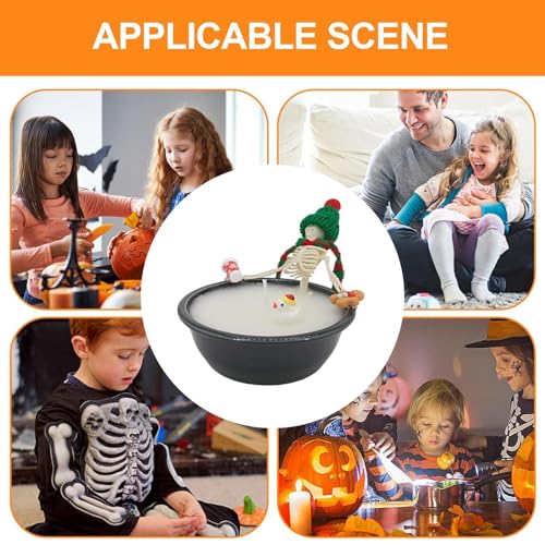 Bougie parfumée squelette d'Halloween déco de table 12cm